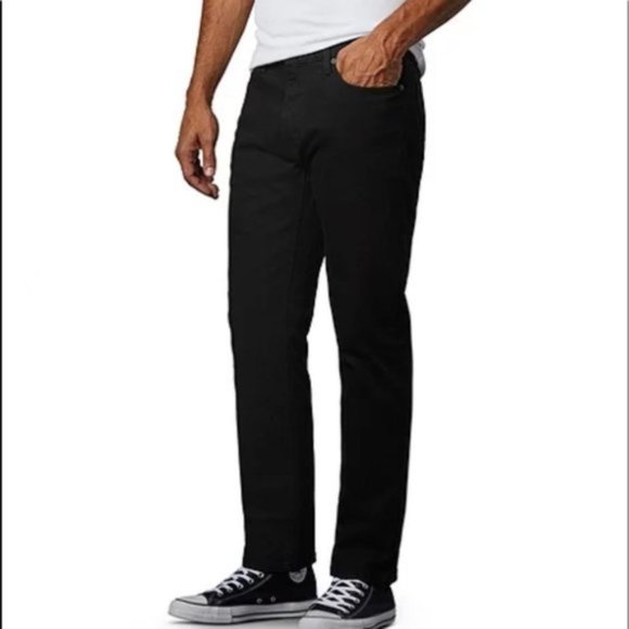 LEVI’S Men's 541 Athletic Taper Black Denim Jeans Stretch Size 54 x 32 - Picture 1 of 4